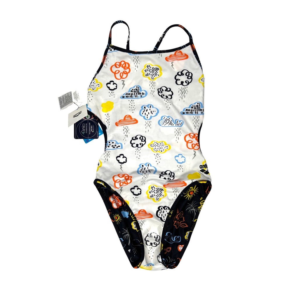 Arena Tropical Storm‎ Reversible One Piece Swimsuit 30 NWT Racing Training Swim - Picture 4 of 12